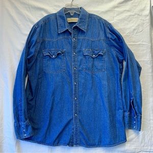 Bit & Bridle Western Denim Button Up Shirt